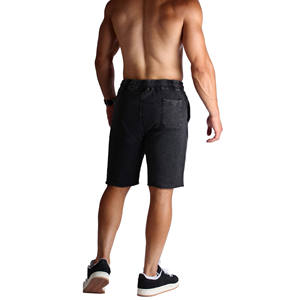 Pantalones cortos de sudor personalizados lavado con ácido servicios OEM último diseño pantalones cortos de sudor lavado con ácido hechos en Pakistán bordado de impresión - Product Image 4