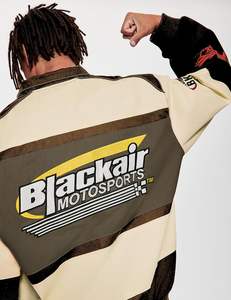 Unisex <b>Vintage</b> Letter <b>Racer</b> Oversized Baseball Bomber <b>Jacket</b> for Men Men's Varsity Coat Stand Collar College Streetwear Style - Product Image 6