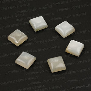 พลอยควอตซ์สีเทาอัญมณีทรงหลวมทำจากธรรมชาติเจียระไนทรงสี่เหลี่ยมขนาด10มม. - Product Image 4