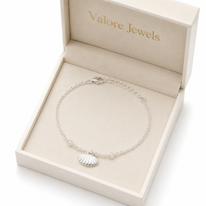 Sea Shell <b>Bracelet</b> | 925 Sterling <b>Silver</b> Scallop Shell <b>Charm</b> Gemstone <b>Bracelet</b> - Product Image 6