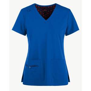 Ensemble performance durable pour femmes chemise douce à col en V pantalon fuselé pour infirmière logo personnalisé ensemble de gommage à bas prix pour hôpitaux médicaux vente en gros - Product Image 2