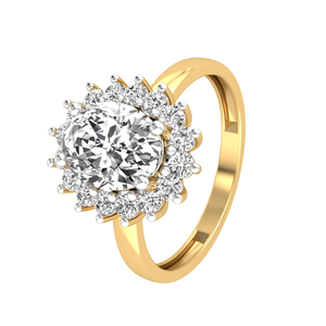 Anillo de boda de oro sólido de 10K para mujer, 1,57 Cts VS Clarity EF Color Lab Grown Diamond Brilliant Cut Luxury IGI Certified - Product Image 1