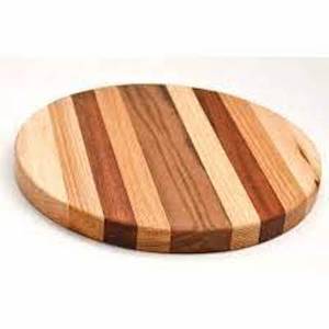 Acacia Wooden Round Chopping Board for Pizza Vegetables Cutting Kitchen Home Hotel Restaurant Use QAMAR OVERSEAS Model QO-1071AB - Product Image 1