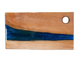 Planche à découper moderne de cuisine américaine de style luxueux aux meilleurs prix planche à découper en bois et résine dernière Offre Spéciale planche à fromage multifonctionnelle - Product Image 5