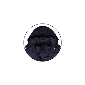 Chaqueta acolchada de burbujas de invierno Unisex, decoración de piel de oveja con capucha transpirable, logotipo personalizado, cuello con cremallera, estilo informal de punto - Product Image 2