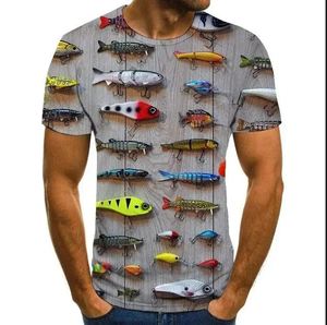 T-shirt à manches courtes décontracté et amusant pour hommes et femmes, impression 3D, motif pêche au guinée, tendance, drôle, costume, haut - Product Image 5