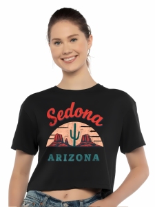 T-shirt da donna con vista sull'ombelico locale US | Top corto personalizzato | Maglietta Casual in morbido cotone - Product Image 1