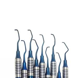 Curetas Gracey de grado OR, 9 Uds., mango hueco periodontal, escaladores de colores, juego dental de acero inoxidable, instrumentos quirúrgicos CE - Product Image 4