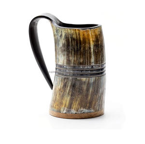 Tong-taza con cuerno de diseño de acabado duradero, el mejor diseño de Material único para decoración interior, taza para beber de color Natural - Product Image 1