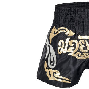 Pantalones cortos de boxeo Tiger Muay Thai al por mayor, bañadores MMA transpirables personalizados para hombres y mujeres, decoración de encaje deportivo, equipo de lucha de Kickboxing - Product Image 4