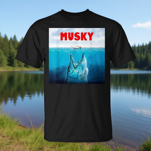 T-shirt promozionale a tema pesca Great White Musky - Product Image 3