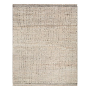 Tapis en laine afghane noué à la main, couleur ivoire, pour la maison, tapis rectangulaire uni pour salon, couloir, modèle Re-1340 (Cs-01) - Product Image 1