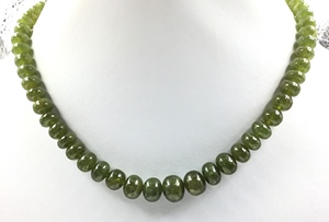 Cuentas de zafiro verde natural lisas para la elaboración de joyería fina, collar de piedras preciosas - Product Image 2