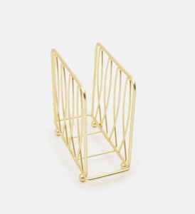 Handmade Gold Metal Iron <b>Wire</b> Napkin Rings Excellent Quality Rectangular Frame Taper Line Table Decor for Parties Restaurants - Product Image 1