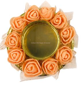 เชิงเทียนอินเดียแบบดั้งเดิมสีชมพู ทำด้วยมือ สำหรับตกแต่งบ้านทั้งภายในและภายนอก เหมาะสำหรับเทศกาลดิวาลี มีจำหน่ายแบบขายส่งและรับผลิตตามสั่ง IHA PA10 - Product Image 5