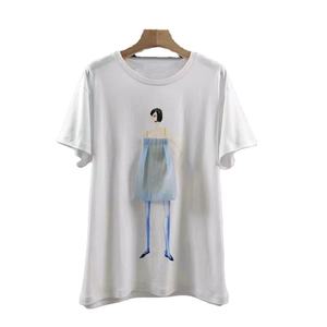 T-shirts pour femmes de qualité supérieure, 100% coton, couleur unie, respirants, séchage rapide, impression personnalisée du logo, coupe ajustée, personnalisables - Product Image 3