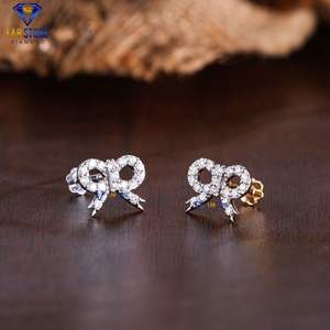 0.31 TDW ต่างหูเพชรกลมสีขาว/ทองกุหลาบโดย Labstone / ต่างหูเพชรหรูหราตลอดกาล / สี EF-VS - Product Image 3