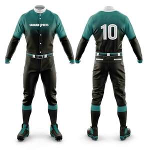 Nouvelle conception, uniforme de baseball et de softball respirant, vente en gros, vêtements d'équipe, transfert thermique, tailles personnalisables, grandes tailles, anti-UV, vente chaude - Product Image 1