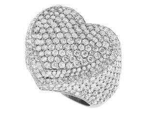 แหวนเพชรโมอิสสีเงิน925สำหรับผู้ชายแหวนเพชรแนวฮิปฮอปออกแบบได้ตามต้องการ - Product Image 2