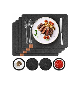 Hexagonal Shape Leather Black Color Dining <b>Table</b> Mat Home <b>Kitchen</b> Place Mat Amazing Quality Top Selling Product - Product Image 6