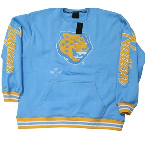 Sudadera Vintage Azul Cielo de la Universidad Bulldog para Hombre, Sudadera con Cuello Redondo, Estilo Universitario Vintage - Product Image 4
