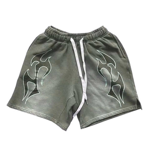 Customized <b>Men's</b> Acid Washed <b>Shorts</b> Heavyweight Vintage Hem Sun Faded Streetwear Jogging for High Fashion OEM Service - Product Image 3