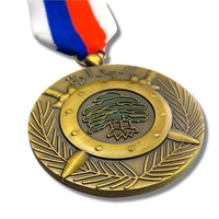 Médaille personnalisée Bars de ruban 3D métal revers émail Badge métal