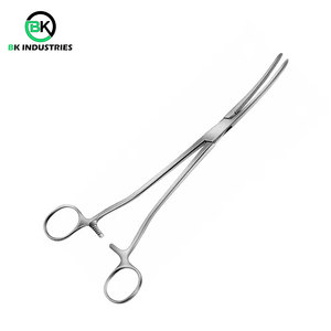 Pinzas de Cirugía General de Acero Inoxidable, Rectas y Curvas, Instrumento Quirúrgico Médico - Product Image 1