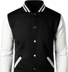 <b>Vintage</b> Wool Leather <b>Varsity</b> Bomber <b>Jacket</b> with Custom Print Baseball Style for Men - Product Image 1