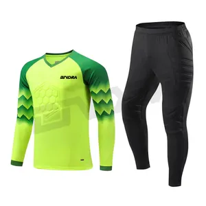 2023 Set di abbigliamento da calcio imbottito Kit uniforme da portiere Jersey pantaloni da allenamento uniformi portatero De Futbol Ropa Arquero Camisas