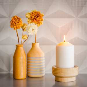 Bougeoir en bois moderne de haute qualité, support au design élégant, parfait pour la vaisselle et la vaisselle, article décoratif - Product Image 1