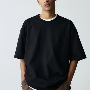 T-shirts en coton à épaules tombantes pour hommes – Nouveaux designs en promotion – Vêtements d'été de qualité supérieure – Prix de gros – T-shirts personnalisés - Product Image 3