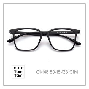 TamTam OK148 Navy-Sky Blue Titanium C6 TR90 Eyewear Excellent Classic Trendy Design for Eyeglass <b>Frames</b> Square Eco-Friendly - Product Image 3