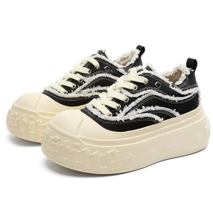 Zapatillas de lona gruesas <span class=keywords><strong>para</strong></span> <span class=keywords><strong>mujer</strong></span>, diseño de cabeza grande, plataforma, aumento de altura, informales, <span class=keywords><strong>para</strong></span> parejas - Product Image 6
