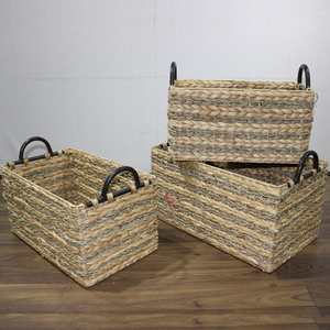 Artex Dong Thap Paniers de rangement en jonc de mer faits à la main Boîtes cadeaux décoratives en osier pour une organisation pratique de la maison et une utilisation d'affichage - Product Image 4