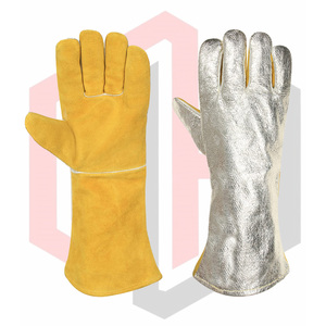 Gants de soudage en cuir tendance, résistants à la chaleur, 7 oz, 16 pouces, antistatiques, sans silicone, sans poudre, résistants aux déchirures - Product Image 1