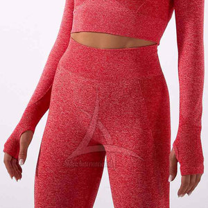 High Quality <b>Women</b> Yoga <b>Legging</b> Solid <b>Pattern</b> Breathable Lightweight Spandex/Polyester High Waist Made in Pakistan Wholesale - Product Image 2