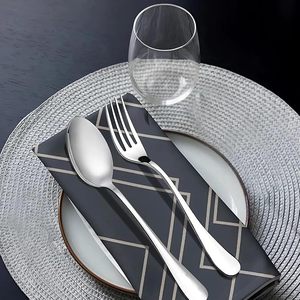 Juego de cubiertos de acero inoxidable de primera calidad, elegante y duradero para cada comida, juego completo de cubiertos de acero inoxidable - Product Image 5