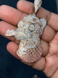 Pendentif Croix Personnalisé en Argent 925 Plaqué Or, Style Hip Hop, Diamant Moissanite, Breloques de Mode Urbaine Givrée - Product Image 3