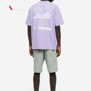 Camiseta de Algodón Grueso de 280 g/m² de Alta Calidad, Color Sólido, Personalizada con Estampado, Camiseta Lisa para Hombre, Camiseta Gráfica Extra Grande Unisex - Product Image 4