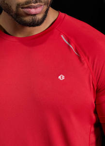 Nouveaux vêtements de sport T-shirt de fitness respirant élégant pour hommes Logo personnalisé Plus Size Slim fit Blank Solid Polyester gym wear Tees - Product Image 2