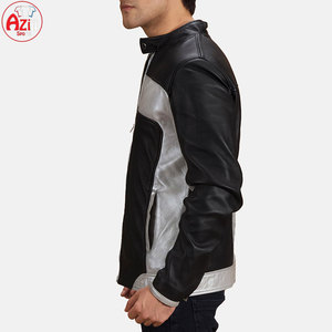 Chaqueta de invierno de piel de vaca de nuevo diseño para hombre, cuello levantado, logotipo frontal, a prueba de viento y transpirable, precio bajo, gran oferta - Product Image 2