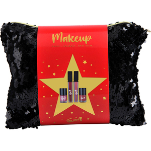 Set di Strumenti per il Trucco con Strass Neri, Borsa per il Trucco Elegante e Lussuosa - Product Image 1