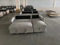 Sofá Cama Esquinero Multifuncional Extensible y Plegable para Sala de Estar, Diseño Moderno con Estructura Metálica y Tapicería de Tela, Ideal para Uso en Hoteles y Dormitorios