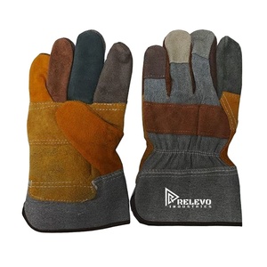 Guantes de Seguridad de Cuero Resistentes para Soldadura, Guantes de Trabajo Industriales Resistentes al Calor con Puño Corto para Protección de Manos - Product Image 1