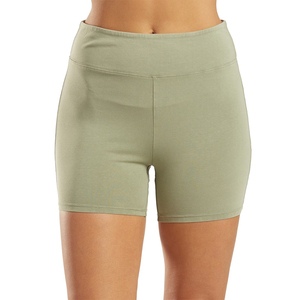Pantalones cortos de gimnasio de cintura alta para mujer de alta calidad, mallas de Yoga sin costuras con bolsillos, pantalones cortos deportivos estampados al por mayor, servicio OEM - Product Image 1