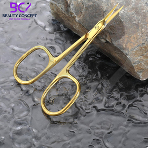 Ciseaux à cuticules de précision en or avec pointes fines, outil de soin des ongles en acier inoxydable de haute précision avec finition dorée élégante - Product Image 6