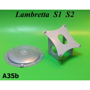 Rear spare wheel carrier + <b>hub</b> Lambretta LI S1 + S2 + TV1 + TV2 - Product Image 1