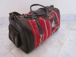 Sac de voyage unisexe de luxe classique en cuir véritable de haute qualité, élégant, avec poignée souple et fermeture éclair intégrée - Product Image 3