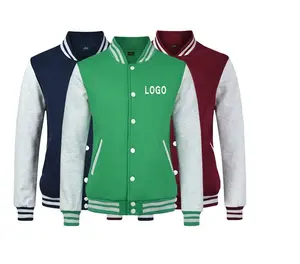 OEM Manufacturer Factory Fashion Men Warm Custom Windbreaker Varsity Jacket for men